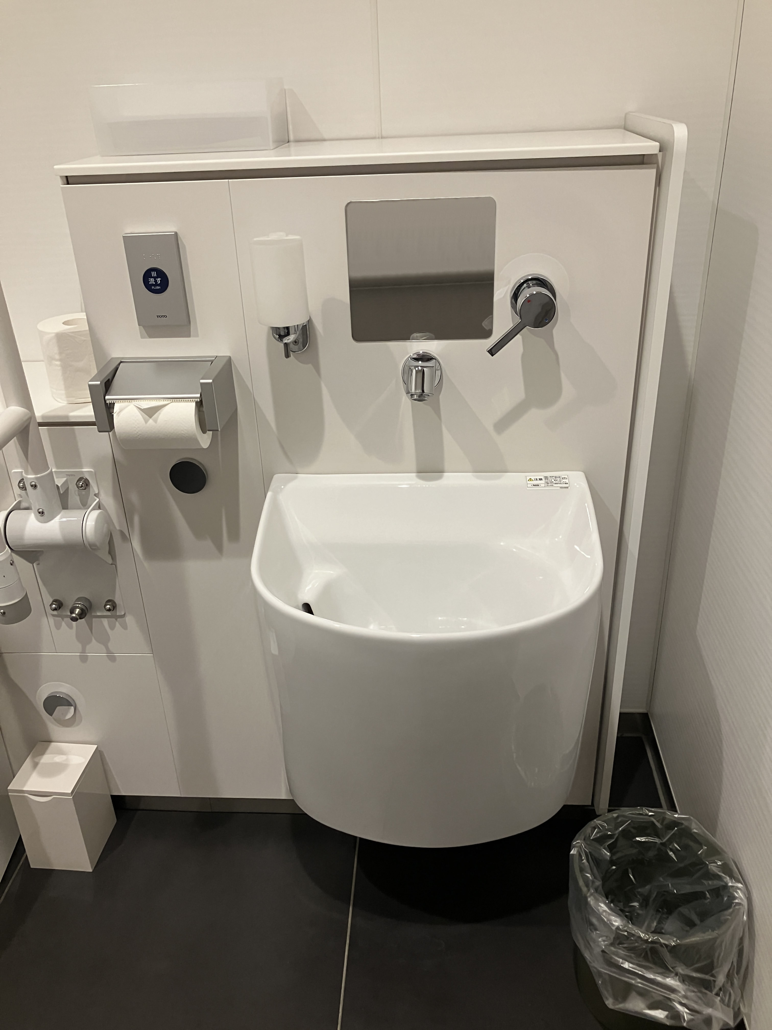 Photo of the ostomate facilities in the accessible toilet 