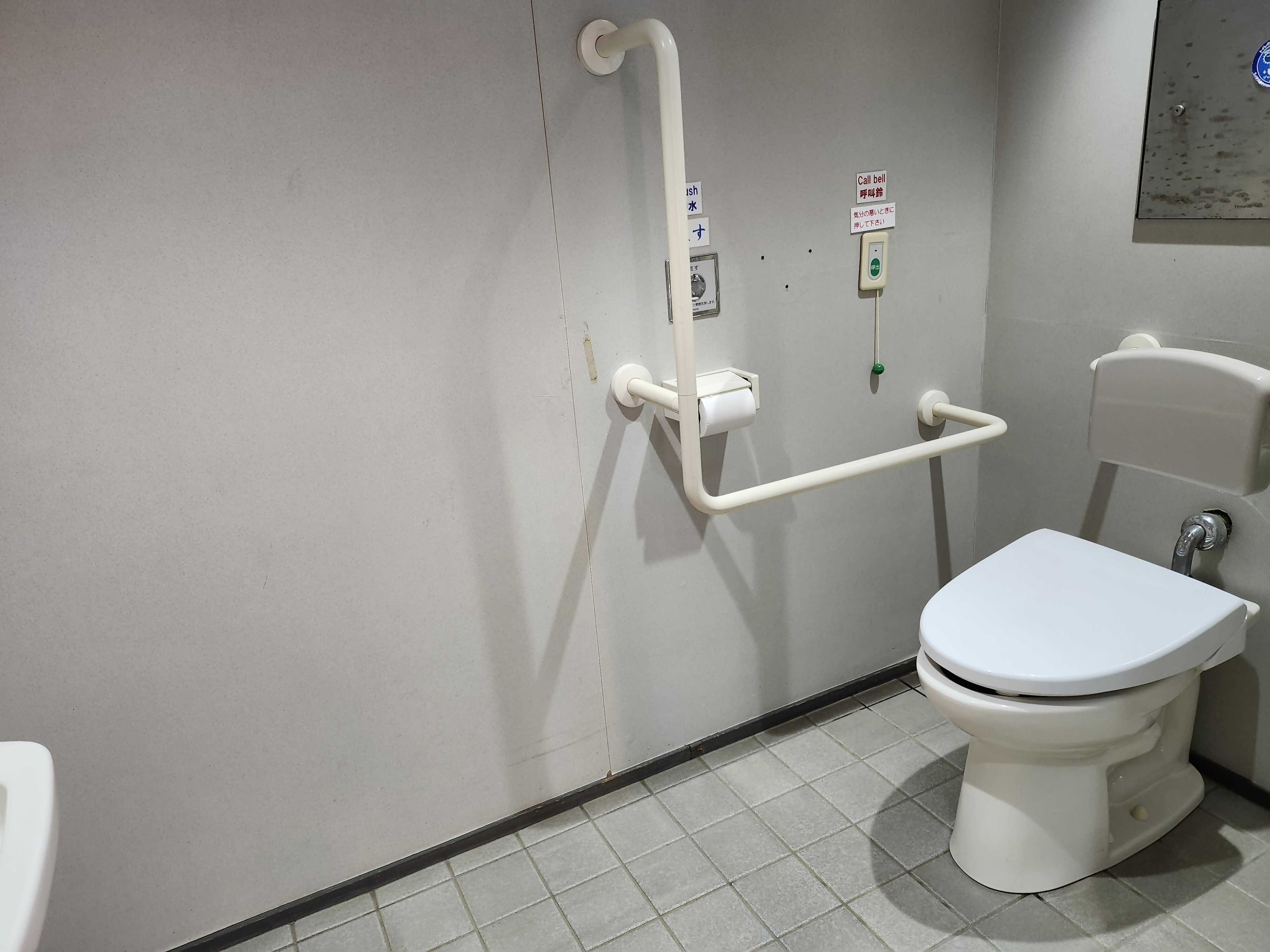 Photo of the interior of the accessible toilet inside Saryo Shioiri