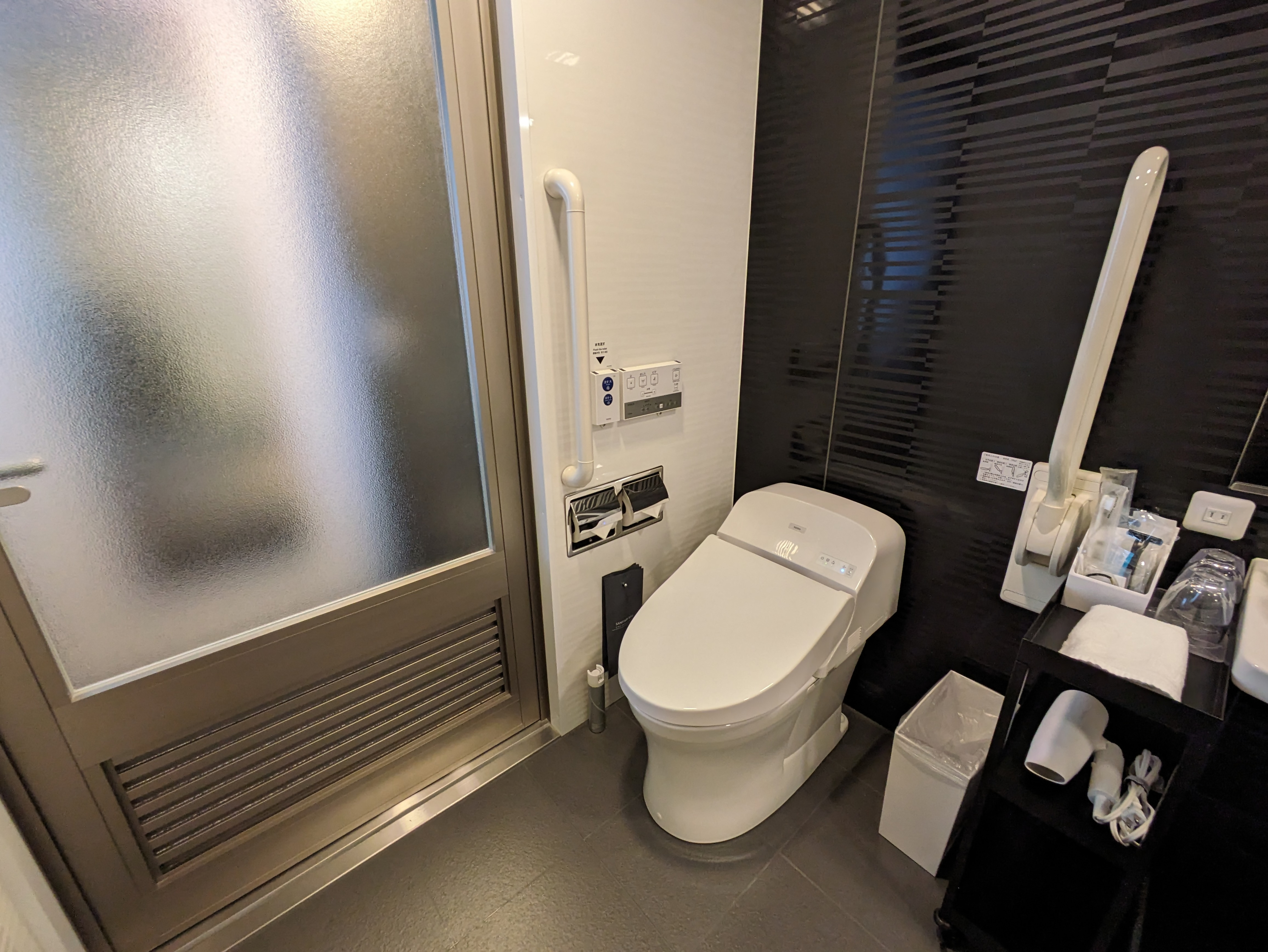 Photo of the toilet in the accessible room