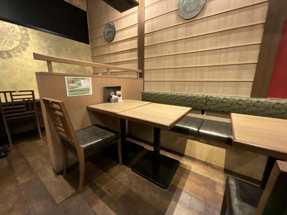 テーブルの写真